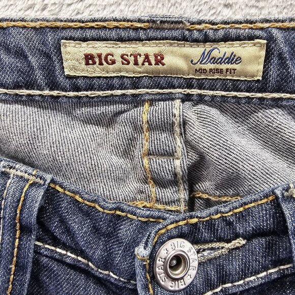 Big Star Jeans Womens 26R Maddie Bootcut Mid Rise Fit Dark Denim (28x28) - Picture 6 of 12